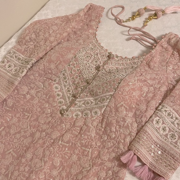 Indian Pakistani bridal party sharara suit NEW size s - Picture 2 of 7